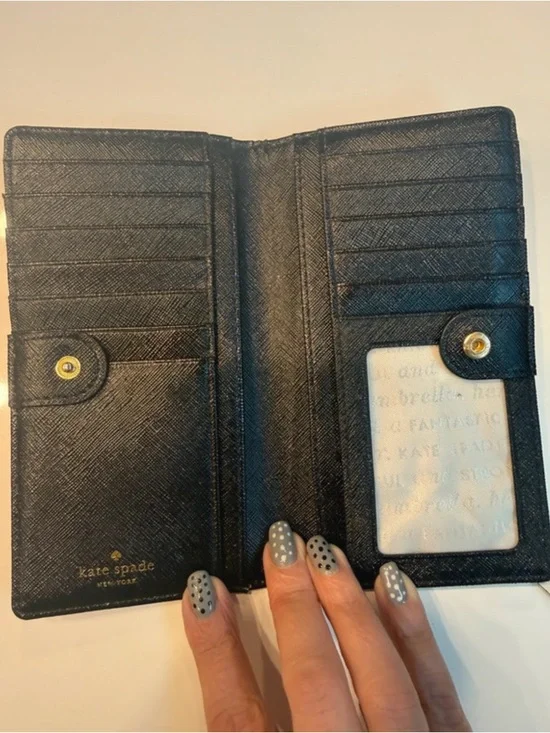 Kate Spade Cedar Street Rose Lacey Wallet With Story Book Lining - Picture 3 of 3